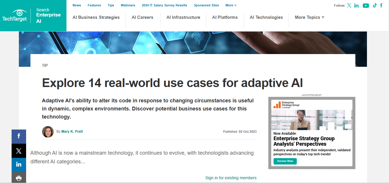 Explore 14 real-world use cases of adaptive AI