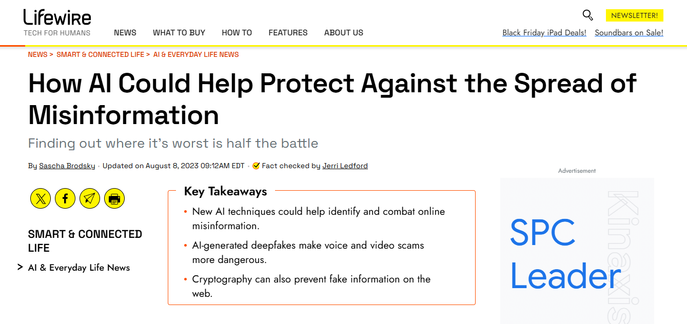 How AI Can Combat Misinformation
