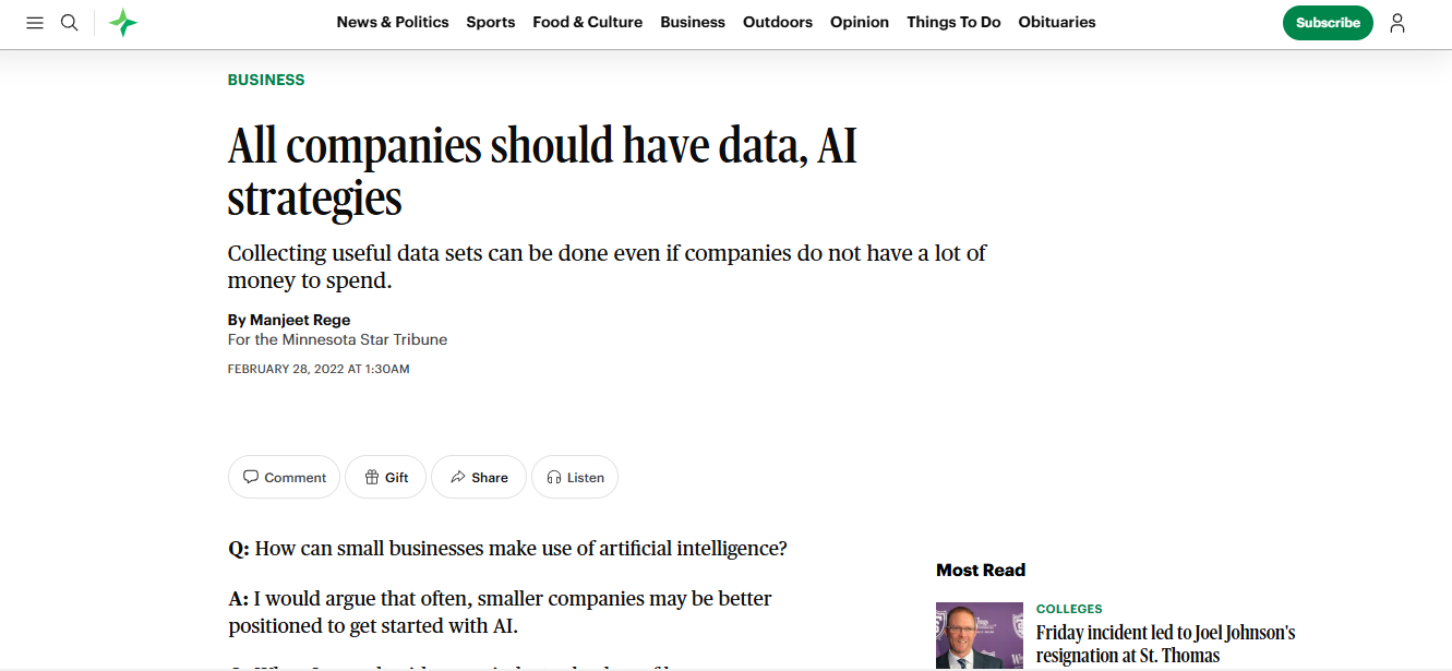 All companies should have data & AI strategies