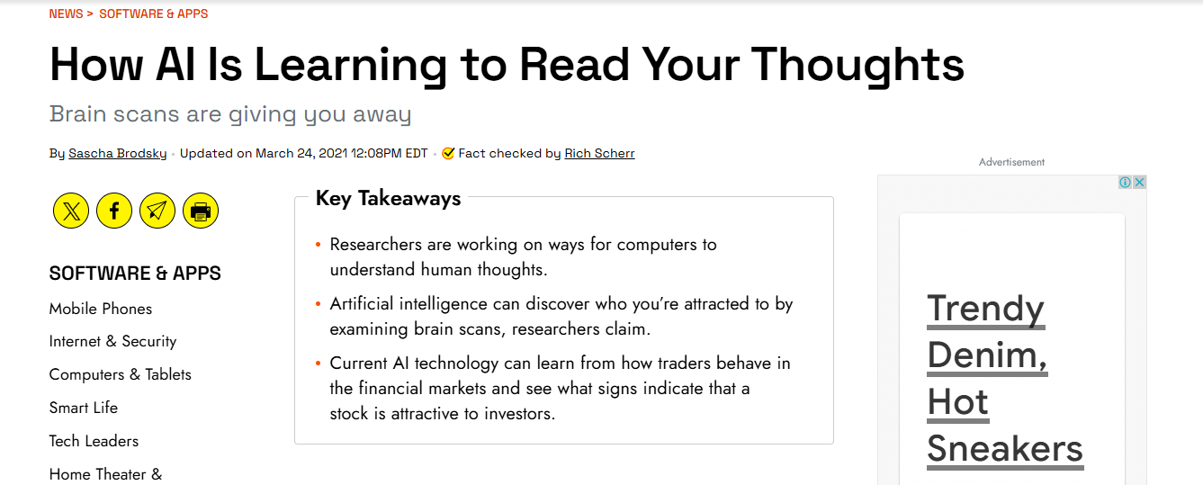 How AI is Learning to Read your Thoughts