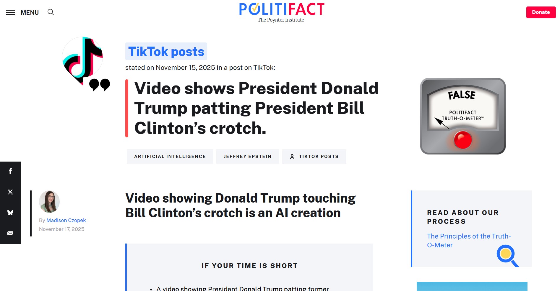 Deepfake video of Trump and Clinton